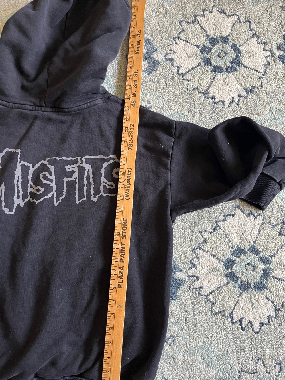 Affliction Black Graphic Skull Cross Hoodie Sweatshirt - Picture 5 of 7